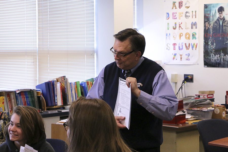 French teacher Mr. Gary Spurgin helps coordinate the annual student exchange.