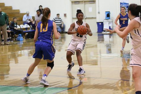 Senior Keya Patton and her teammates were set to take on Brebeuf Jesuit on Nov. 4, but both the junior varsity and varsity games have been postponed. 