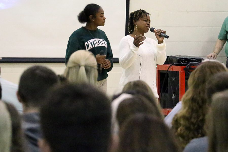 Sophomore Janay Zak, performing at the multicultural assembly, also plans to participate in the May talent show. 