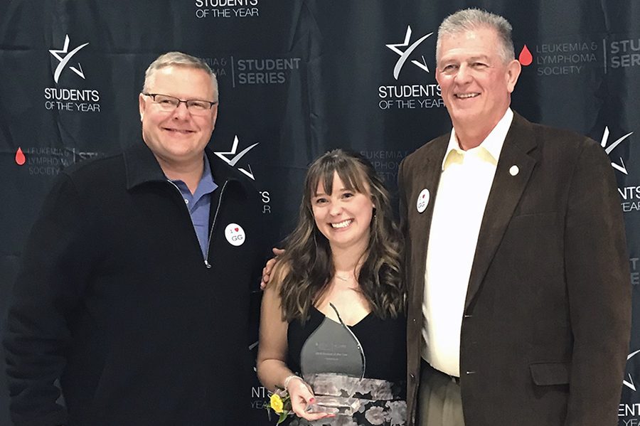 Grace Gumino poses after being awarded Student of the Year.