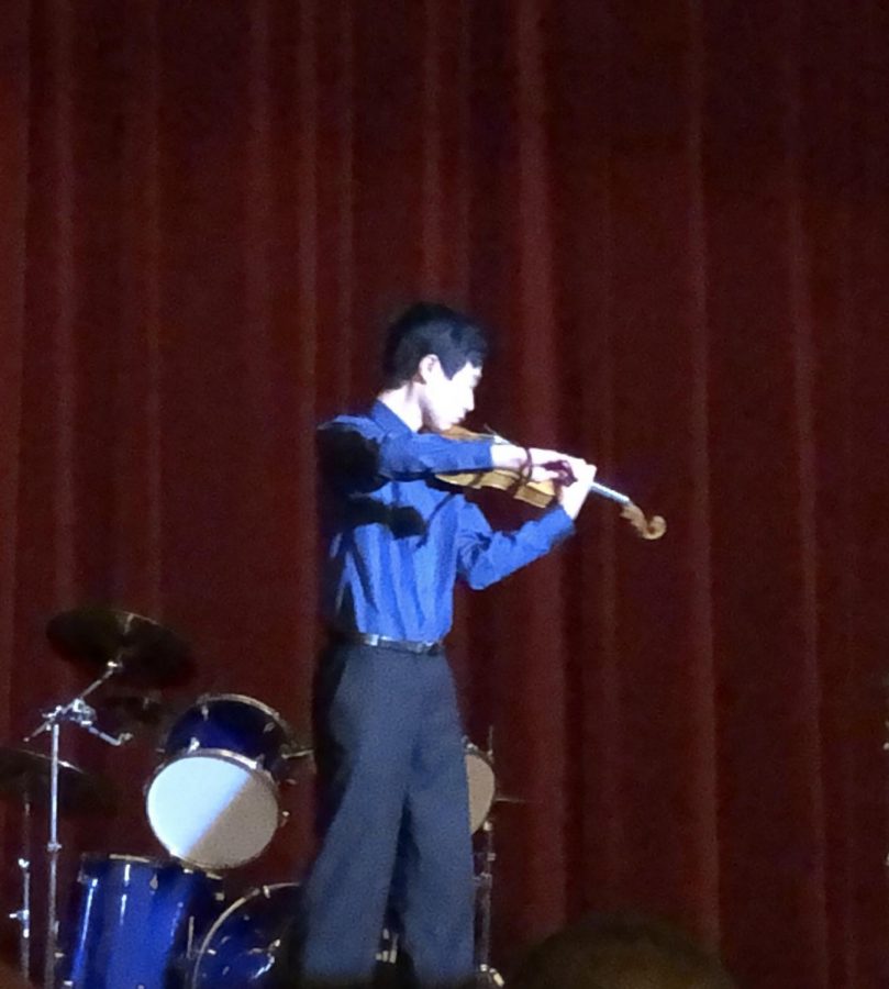 Freshman Jacob Lo is an accomplished violinist.