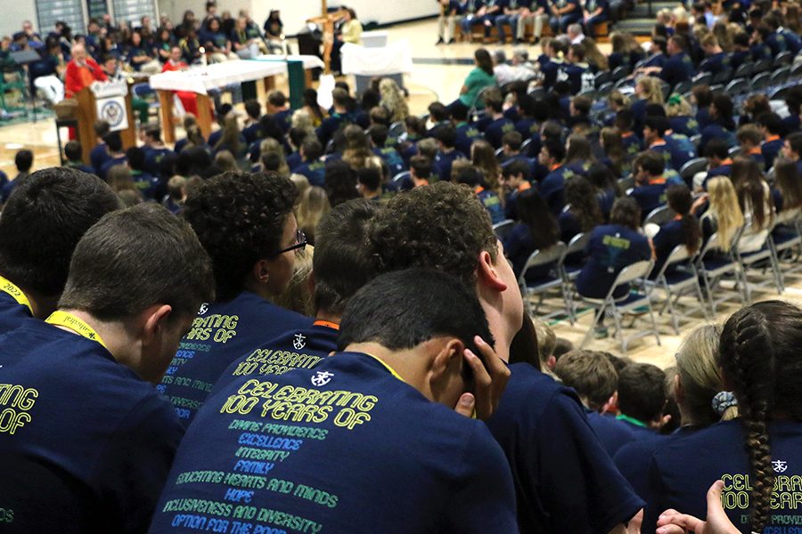 Just as they did earlier in the year, students will gather in the Welch Activity Center on Nov. 1 for the All Saints' Day Mass. 