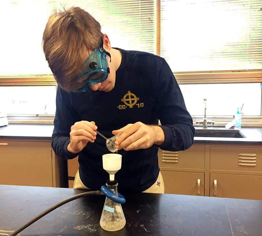 Senior in his element in chemistry independent study