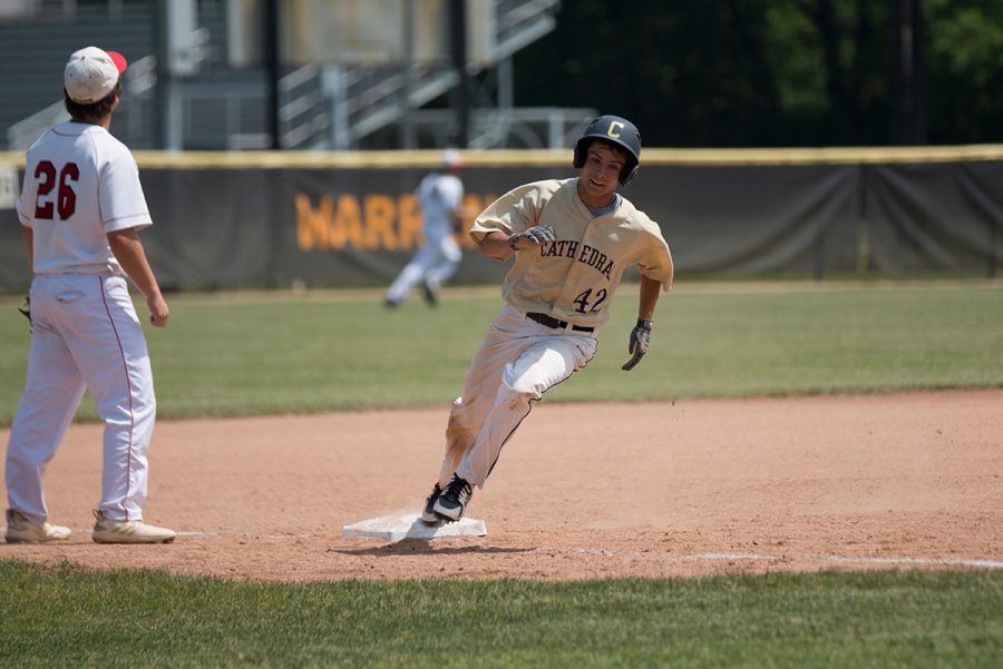 The baseball team, shown in action in last season's Sectional at Warren Central, opens the varsity season March 25 at Brunette Park. 