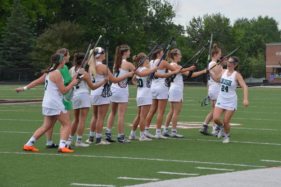 The women's lacrosse team, in action last year, hopes to compete for a State title again this season. 