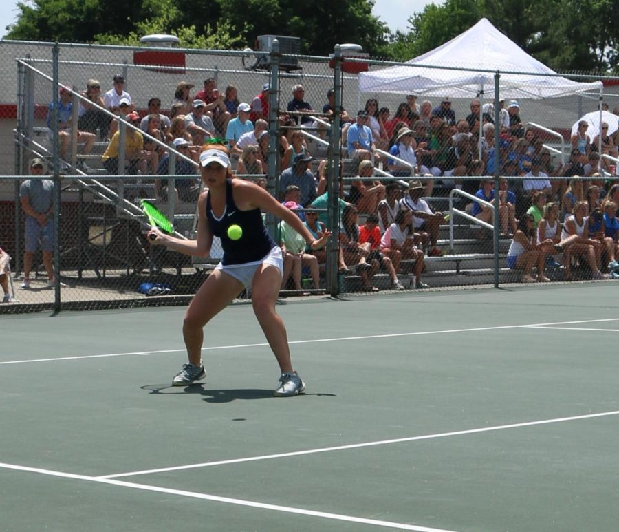 Senior Maeve KJoscielski '18 plays in last spring's State Finals at North Central. 