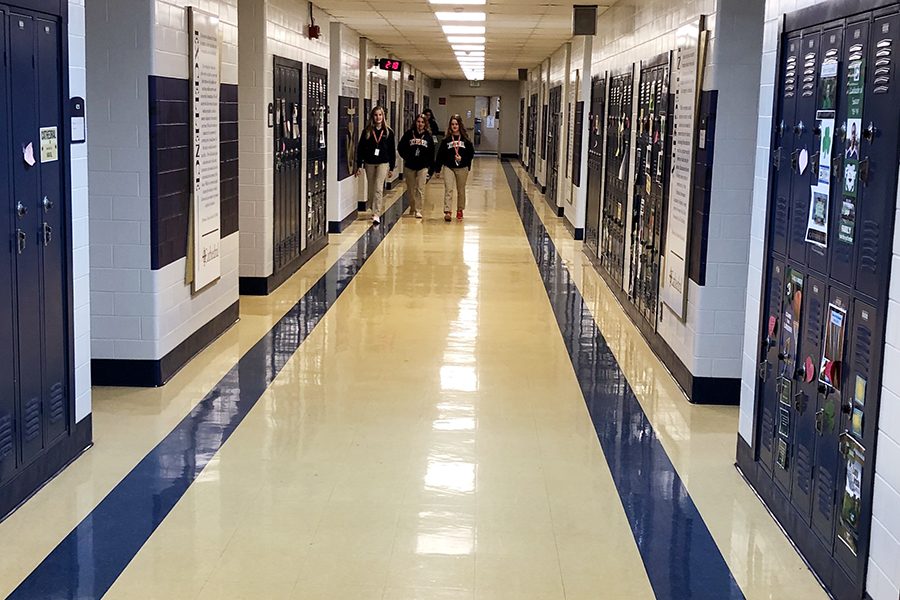 Classrooms in the theology  hallway were among those used for the PSAT on Oct. 14. 