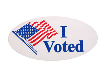 Voters who cast their ballots in the May 7 primary will leave their precinct with their "I Voted" sticker. 