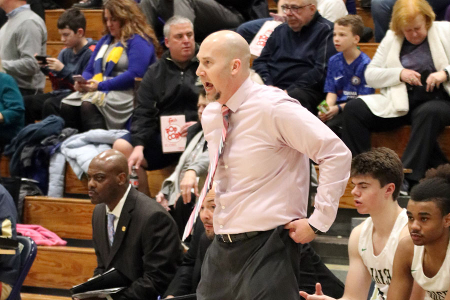 Head Coach Mr. Jason Delaney will lead the men's varsity basketball team in the City tournament championship game on Jan. 27. 