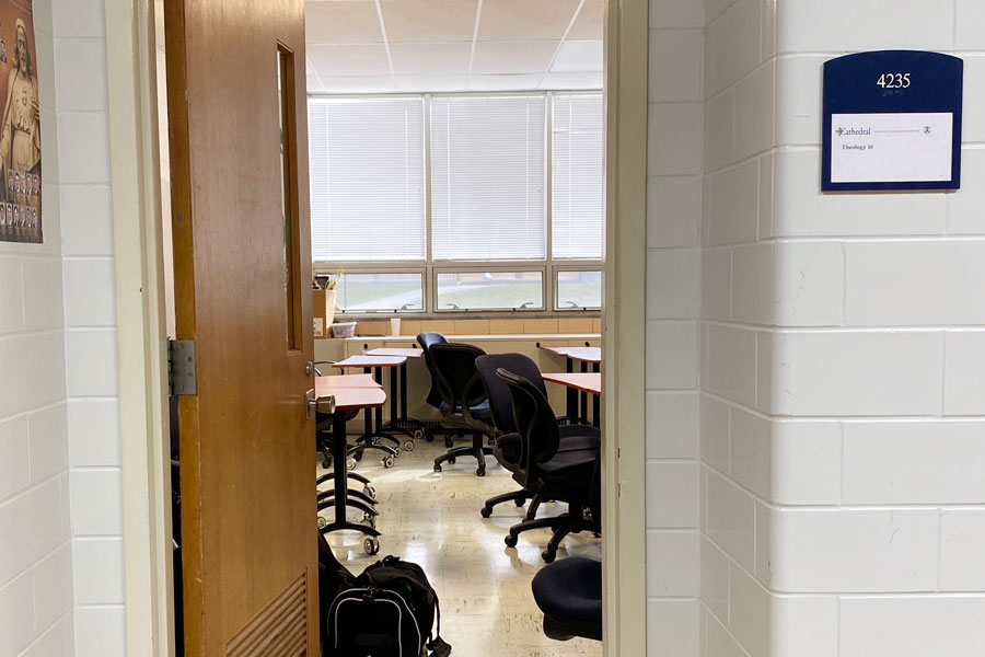 Classrooms such this one in Kelly Hall will have students on Jan. 12. 