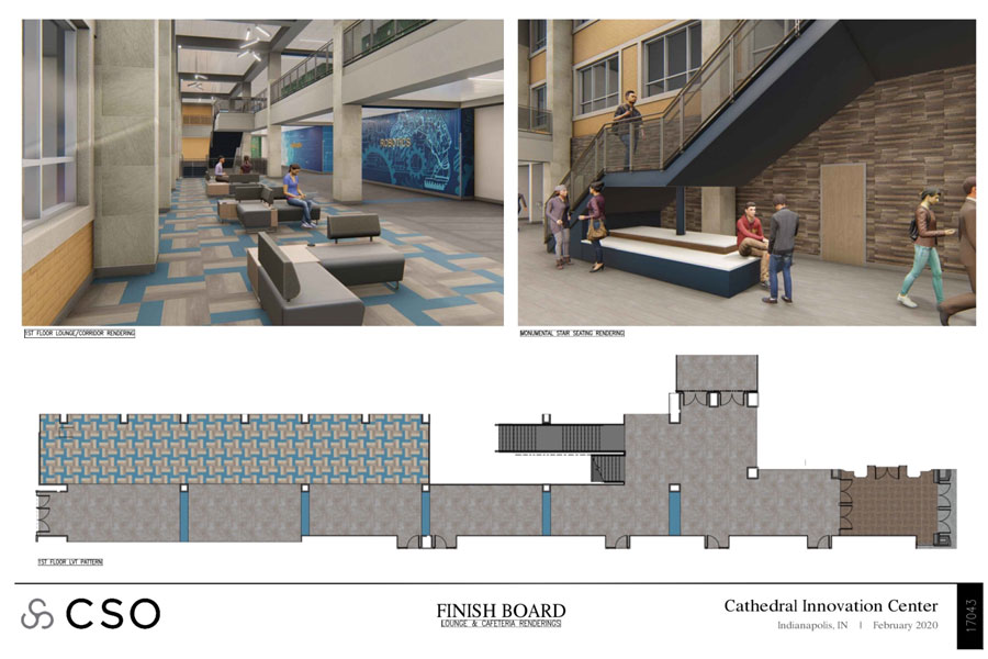 Images of the new innovation center, the construction on which started early due to the shutdown of the campus. 