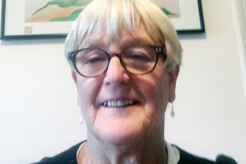 English teacher Mrs. Melinda Bundy took a quick break from online teaching to snap a selfie. 