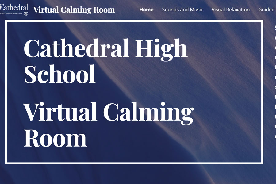 The virtual calming room may be accessed through the student portal of the school website. 