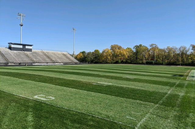 Thanks to TurfDogs, the grass field at Arlington was in pristine shape for every football home game this season. 