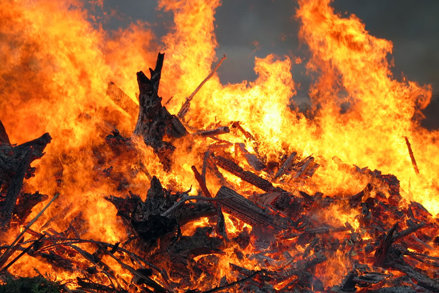 Seniors will gather on campus on Dec. 11 for a class bonfire. 