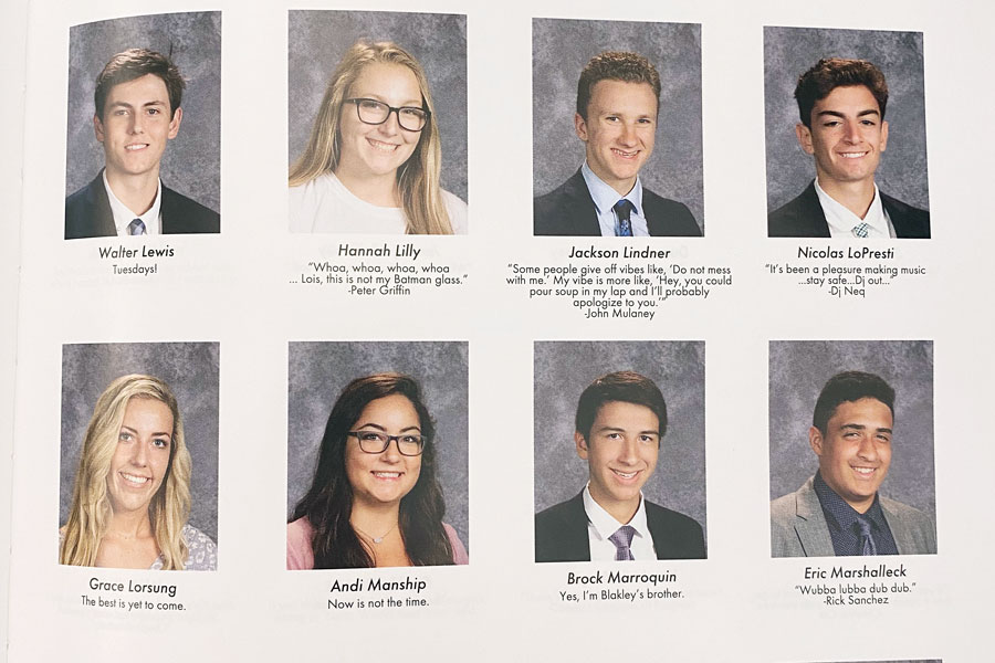 Senior quotes are a tradition in each year's Cathedran yearbook. 