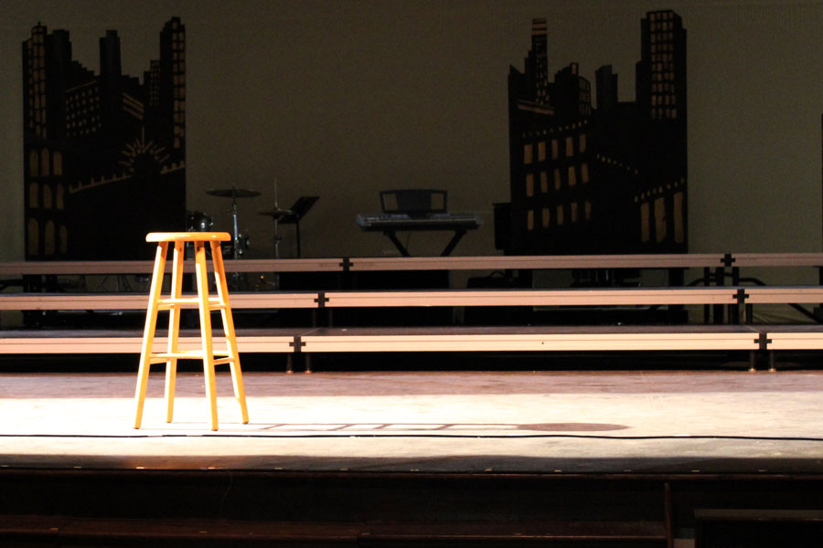 While the auditorium stage is pretty much empty now, before long it will be filled with actors getting ready for the spring production of “Alice in Wonderland.”