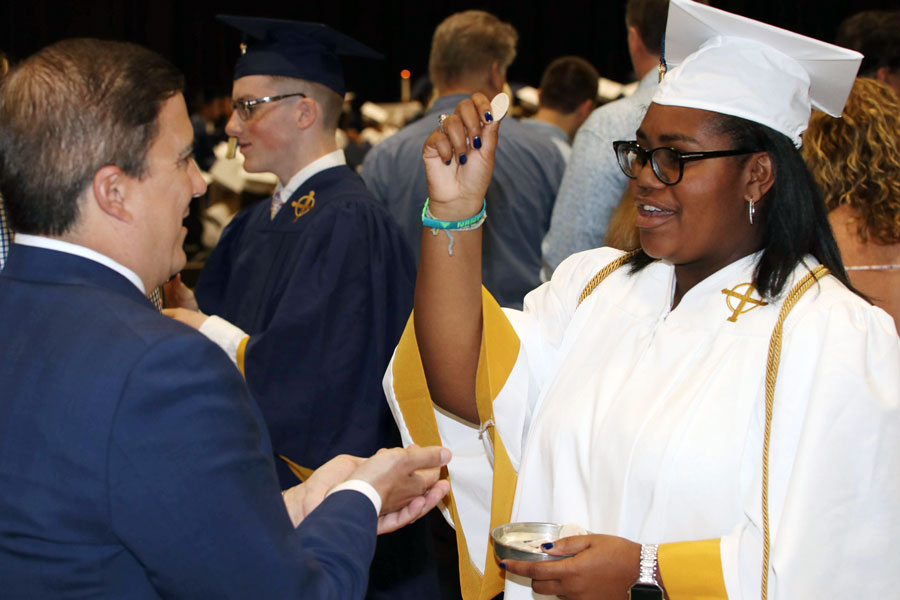 It has been almost two years since the traditional Baccalaureate Mass was celebrated in the Welch Activity Center. 