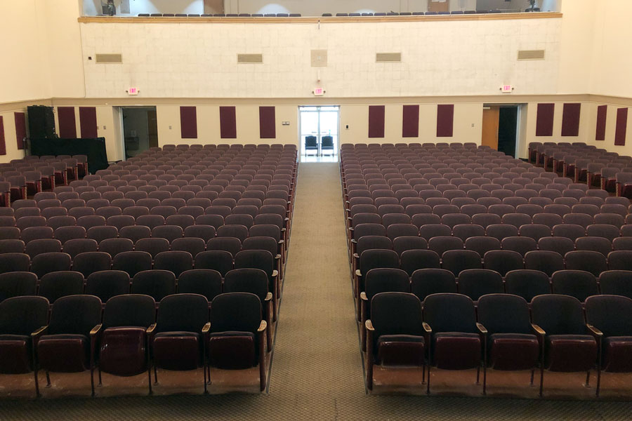 Unlike last year due to Covid, actors and the stage crew expect these seats in the auditorium to be filled this year for various Catheatre productions. 