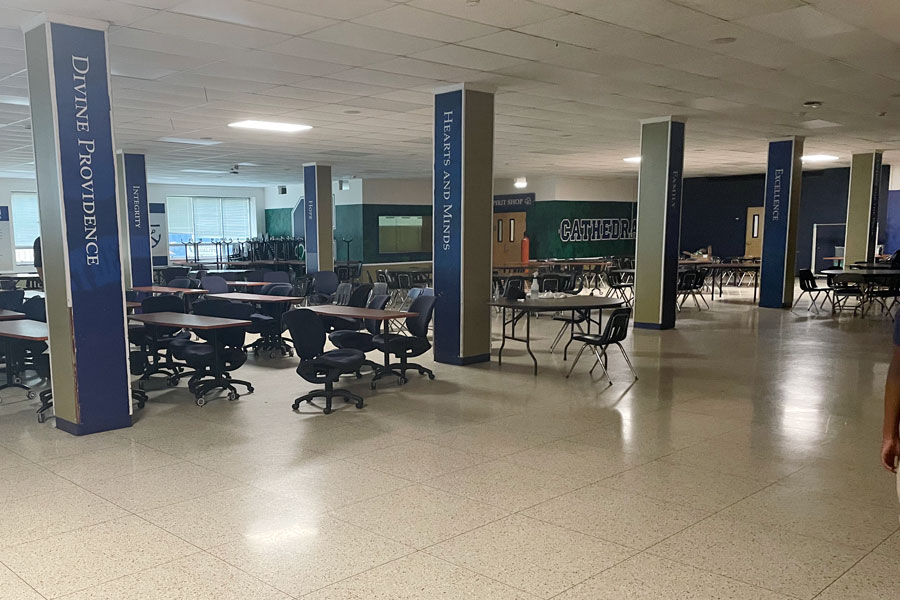 The old cafeteria will serve as the site for flu shots for both students and educators on Oct. 7. 
