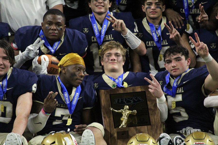 The varsity football team won its second straight Class 5A State championship on Nov. 26.