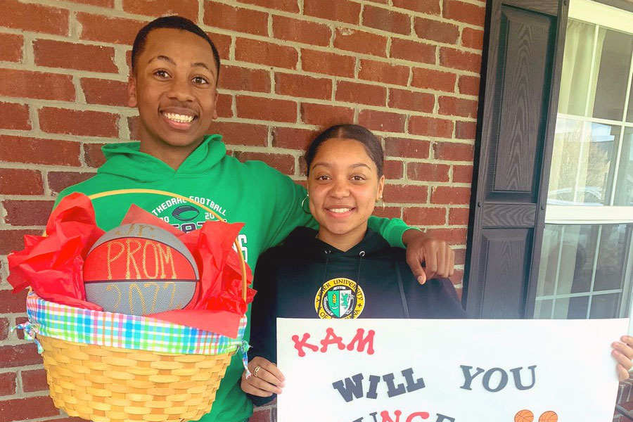 Juniors Bryson Bethel and Kamryn Smith will join several hundred of their closest friends and classmates at the prom on April 23 at the Crane Bay Event Center. Promposals have become a tradition for inviting that special someone to prom. 