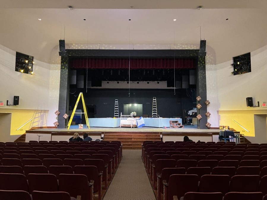The tech crew will be in all week setting up for opening night on October 1st.