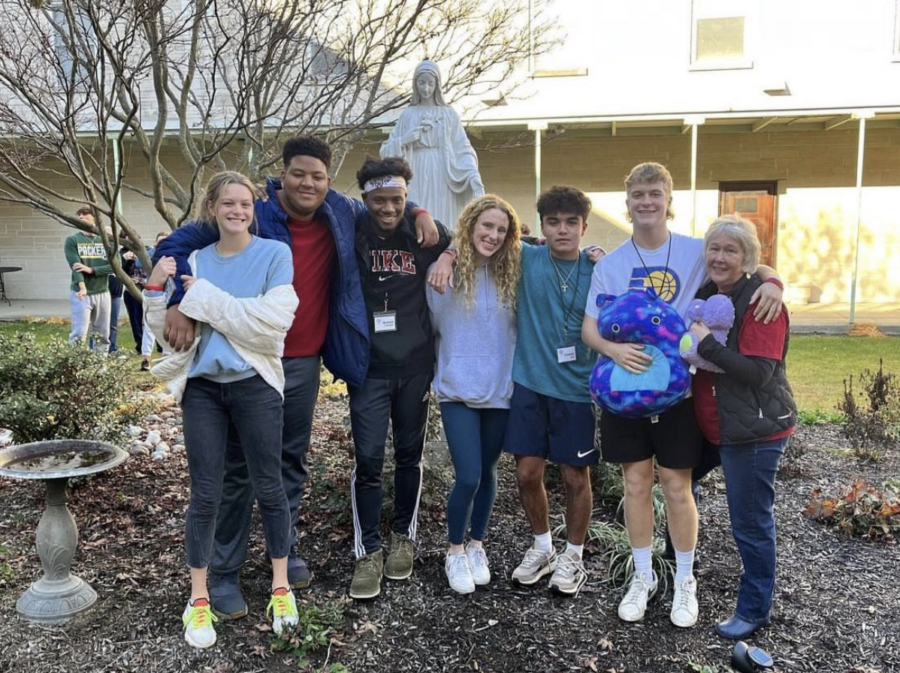 A group of last year's seniors gather together at St. Joseph Retreat Center.