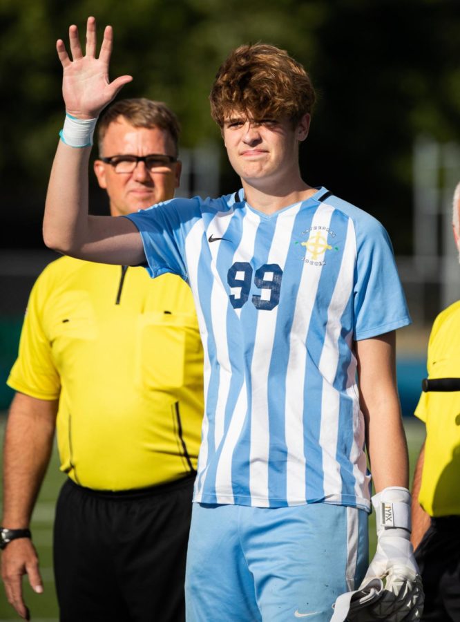 Sophomore goalkeeper Jett Wallmeier has been essential to the team’s playoff success, helping them to three straight tournament victories in penalty kicks.