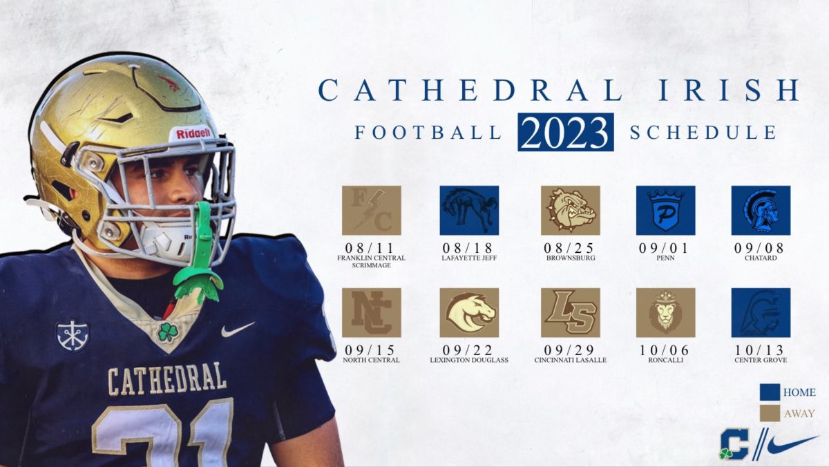 The+2023+Cathedral+Fighting+Irish+football+schedule.%0APhoto+credit%3A+Twitter+%40CathedralFball