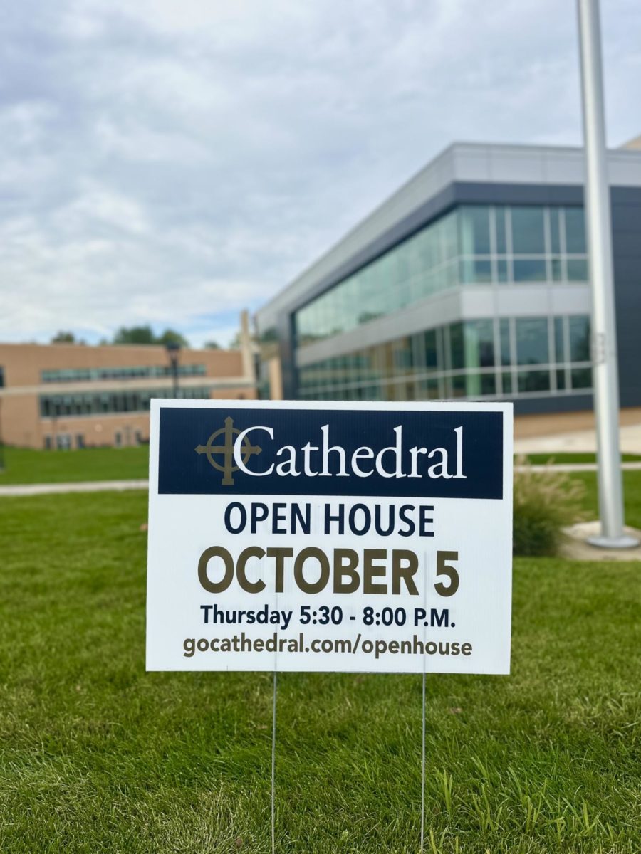 Yard signs are displayed all over campus, but were also given to any employees and families that wanted to display them in front of their homes. Word of mouth is usually the best way to relay information about private school events.