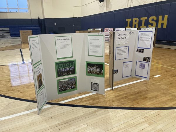 Trifolds are set up in the MIMMS and the WAC. Underclassmen will walk around and visit with the creators of the project. Every trifold has a QR code that allows students to sign up for projects, said Mr. Cole Hepp.