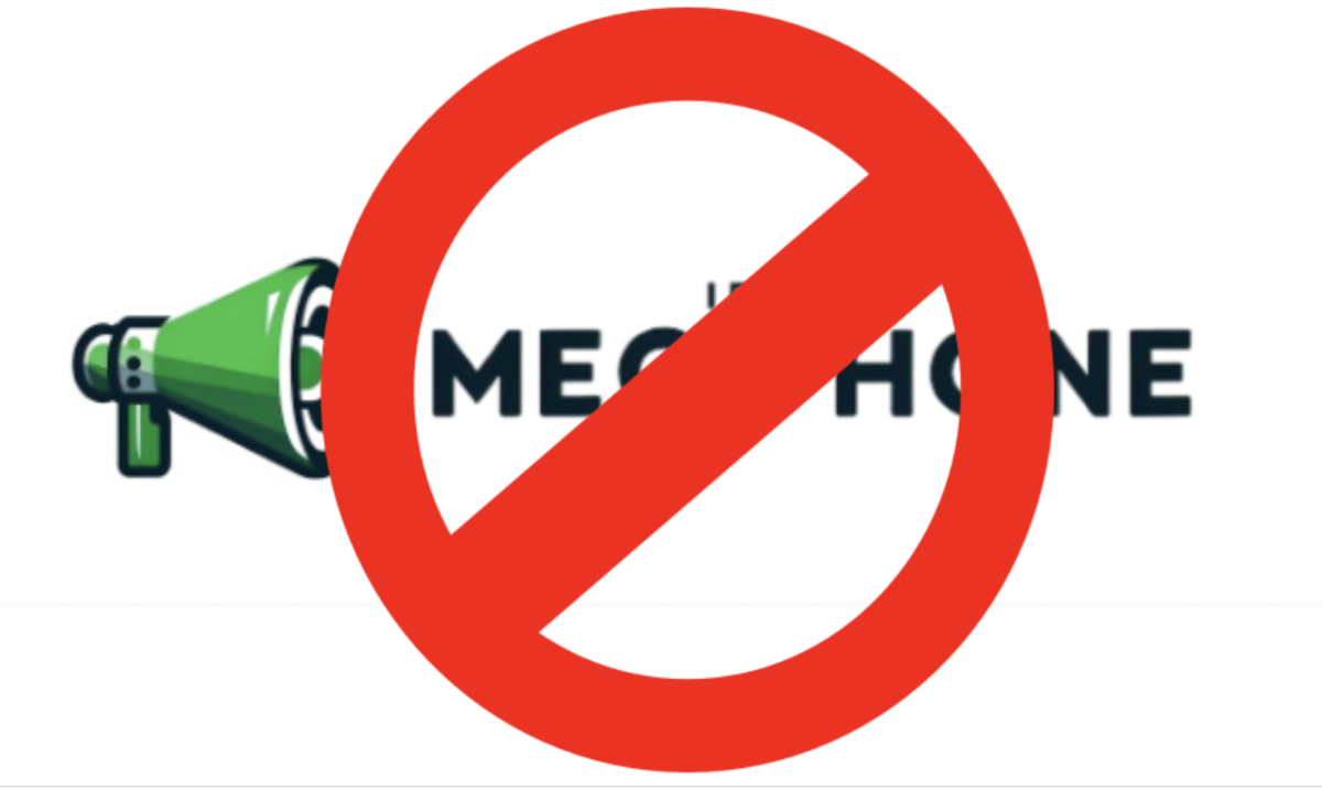 The basic logo of the Irish Megaphone website was once Cathedrals old logo, but has been replaced with a clip art graphic. Do not go to this website.