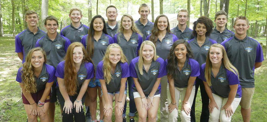 IHSAA student advisory committe,  listed below, poses for a photo.
