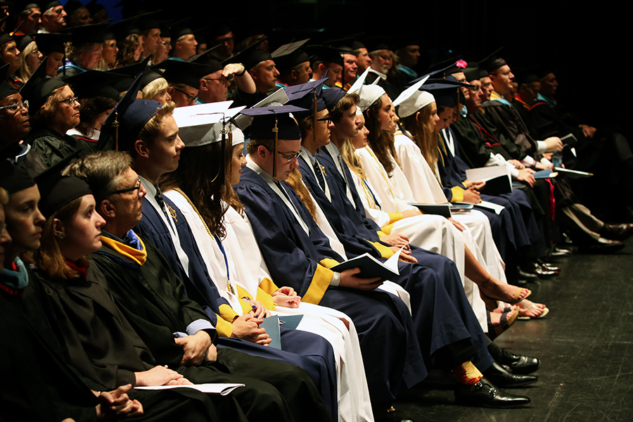 Members of the Class of 2017 at their graduation. 