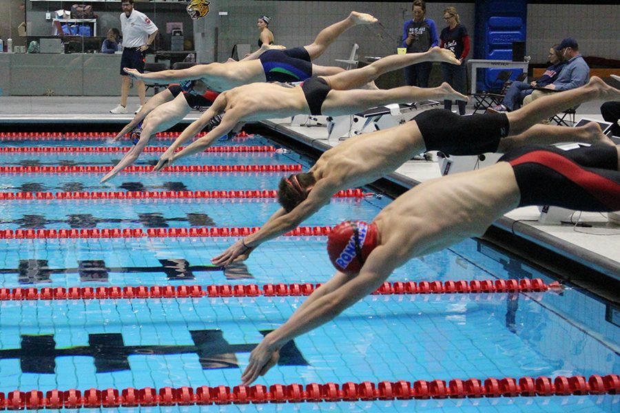 The men's swimming team competes in the North Central Sectional Feb. 15 and Feb. 17. 