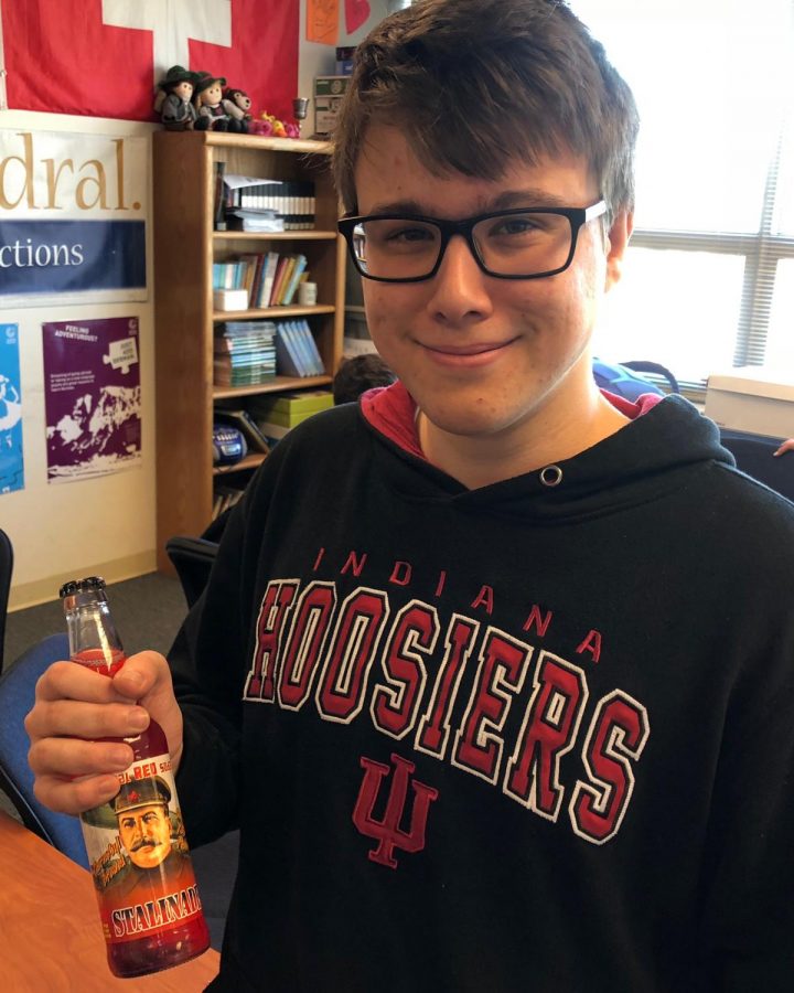 Senior David Bishop received Stalinade soda for his birthday. Bishop is both an American and Russian citizen. 