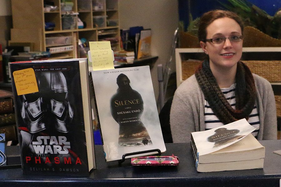 Book recommendations can be found on the reception desk in the library.