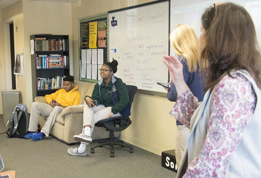 The women's forum meets in English teacher Mrs. Sue Welch's room every Day 7.