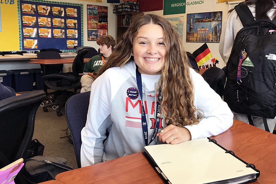 For the fourth time in four years, senior Angelica Letcher will volunteer as a tour guide at the school's annual open house. 