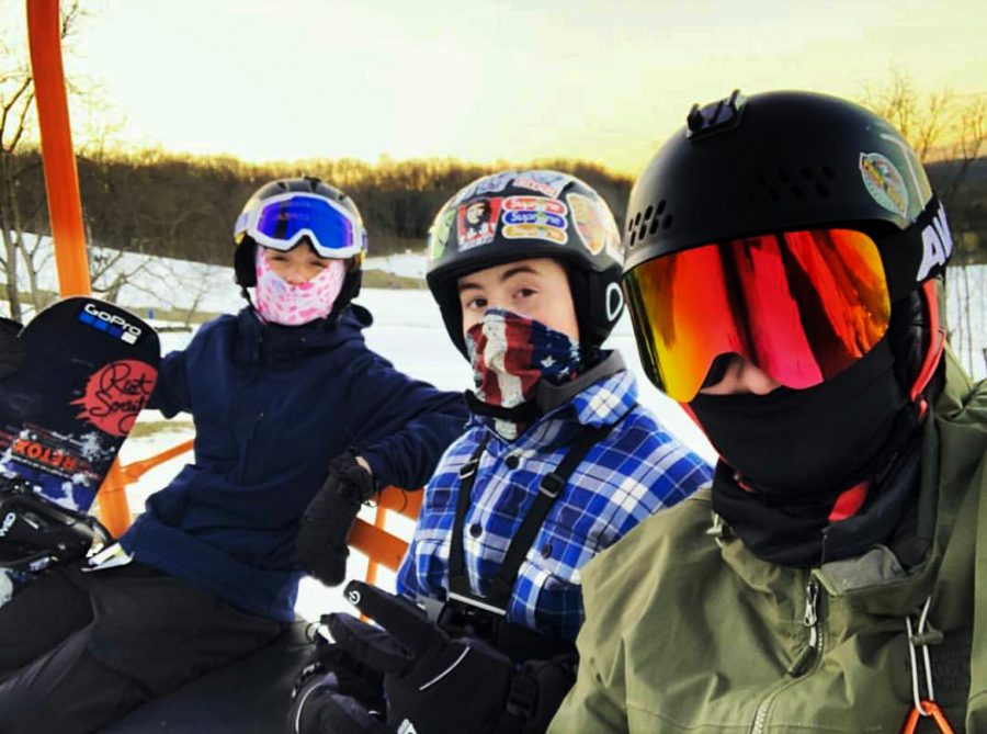 Corbin Johnson, Jack Wajda and Garrett Wright take part in a ski trip last winter. The ski trips offer an opportunity for beginner to expert skiiers as well as snow boarders. 