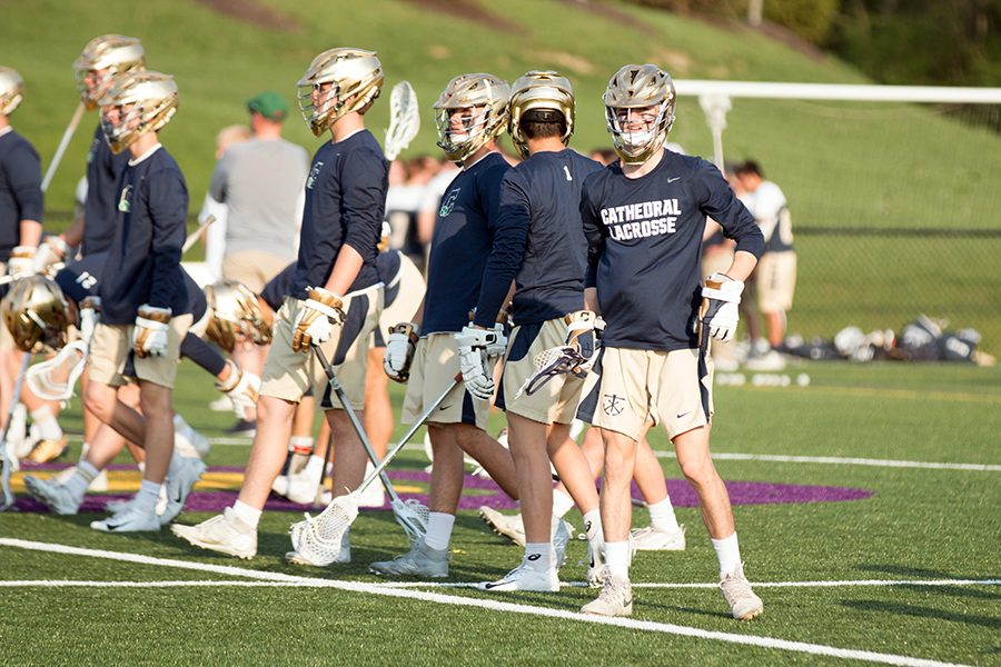 The men's lacrosse team, shown in action last season, scrimmages against Bishop Chatard on March 5. 