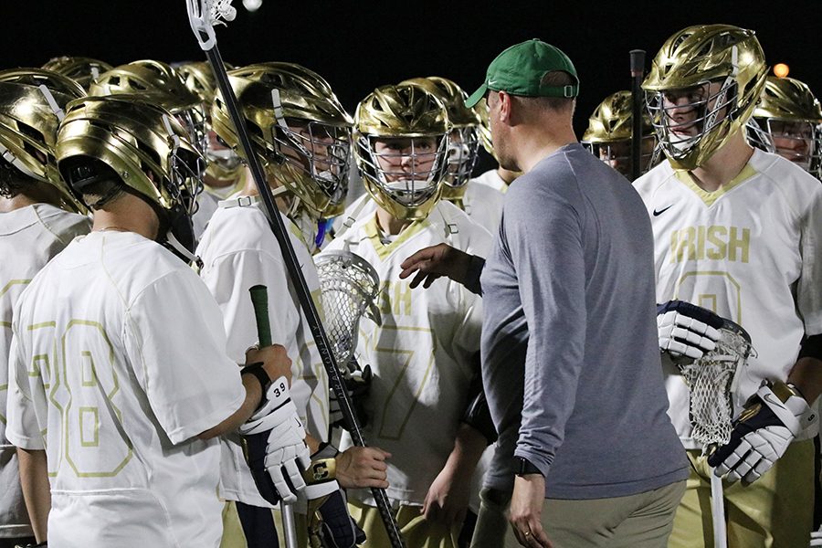 The men's lacrosse team, in action last season, hosts South Bend St. Joseph on March 16. 