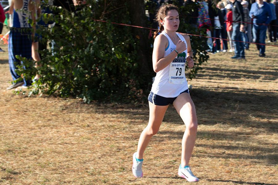 Senior Gillian Cridge was one of two members of the women's cross-country team who qualified for the State meet. 