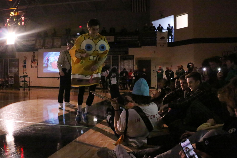 During last year's lip sync battle, senior Tommy Wood plays "Sweet Victory." Wood is set to perform at the March 12 Coffeehouse Jam. 