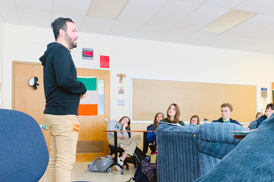 On Feb. 27, Mr. Mahdi Saddi spoke to Mr. Matt Cannaday's theology classes. 