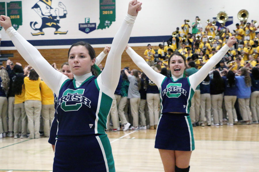 Tryouts for next year's cheerleading squads will be done through the submission of videos. 