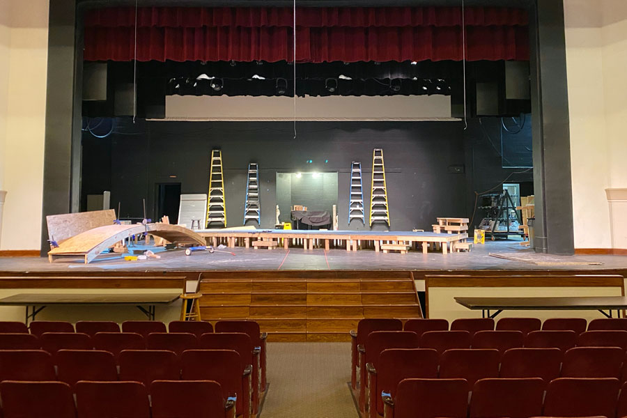 Just a few of these seats in the auditorium will be filled during the fall drama production in November. The play also will be live streamed. 