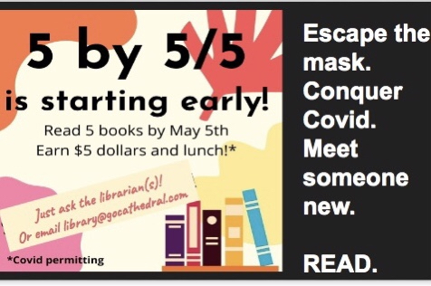 A handout promotes the library's annual reading incentive program. 