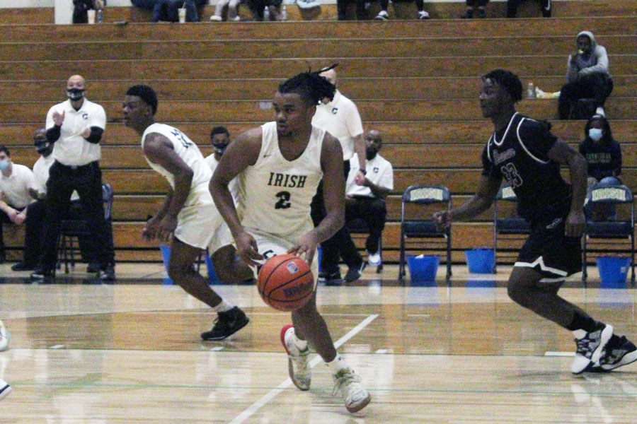 This year's men's basketball home opener featured a mostly empty gym due to Covid-19 restrictions. 